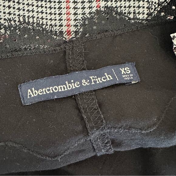 Abercrombie & Fitch Womens Lace Trim Tank Top Grunge Punk Houndstooth‎ Y2K XS - Picture 6 of 8